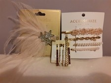 NEW 3 Set Diamante pink Hair clips / slides - Accessorize & other, Weddings etc