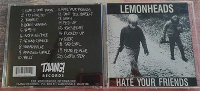 LEMONHEADS - HATE YOUR FRIENDS - 1987/1992 TAANG! 15 - MINT FIRST PRESS PIXIES