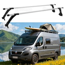 Van Roof Rack Cross Bars Cargo Carrier Luggage Gutter Crossbar For Fiat Ducato