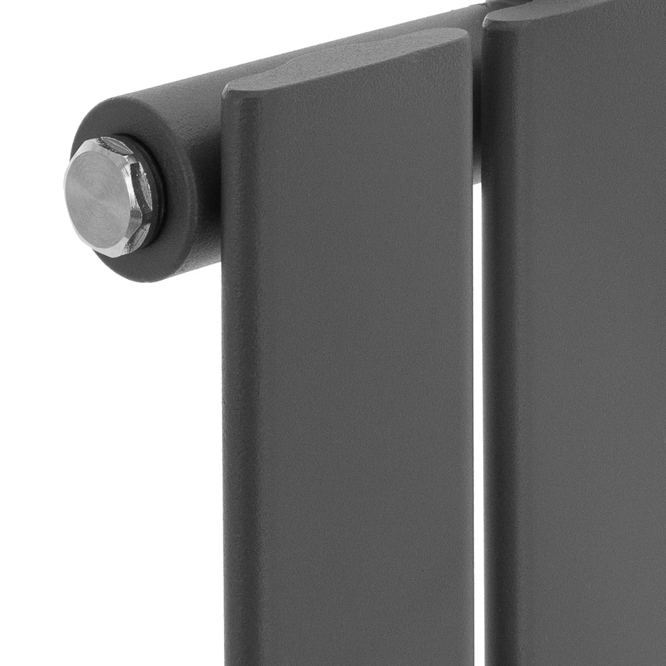 Termosifone Stella piatto verticale antracite 480x1600 mm radiatore design bagno - Immagine 4 di 4