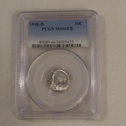 1948-D Roosevelt Dime PCGS MS66FB Silver Denver 10C Uncirculated