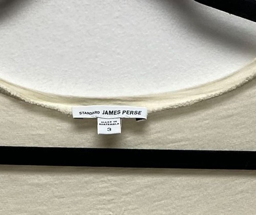 James Perse Womens Beige Standard Deep Scoop Neck Short Sleeve Pullover Top 3/L - Picture 5 of 7