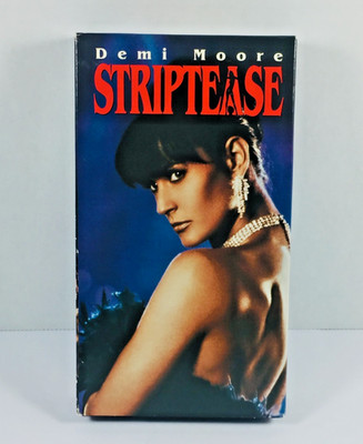STRIPTEASE (1996) VHS TAPE MOVIE (DEMI MOORE) BURT REYNOLDS VUNG RHAMES VTG 90'S