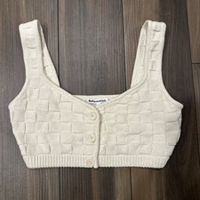 Reformation Penny Sweater Tank - Ivory SIZE SMALL