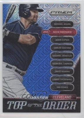 2014 Panini Prizm Top of the Order Blue Mojo Prizm 57/75 Nick Swisher #15 3pu