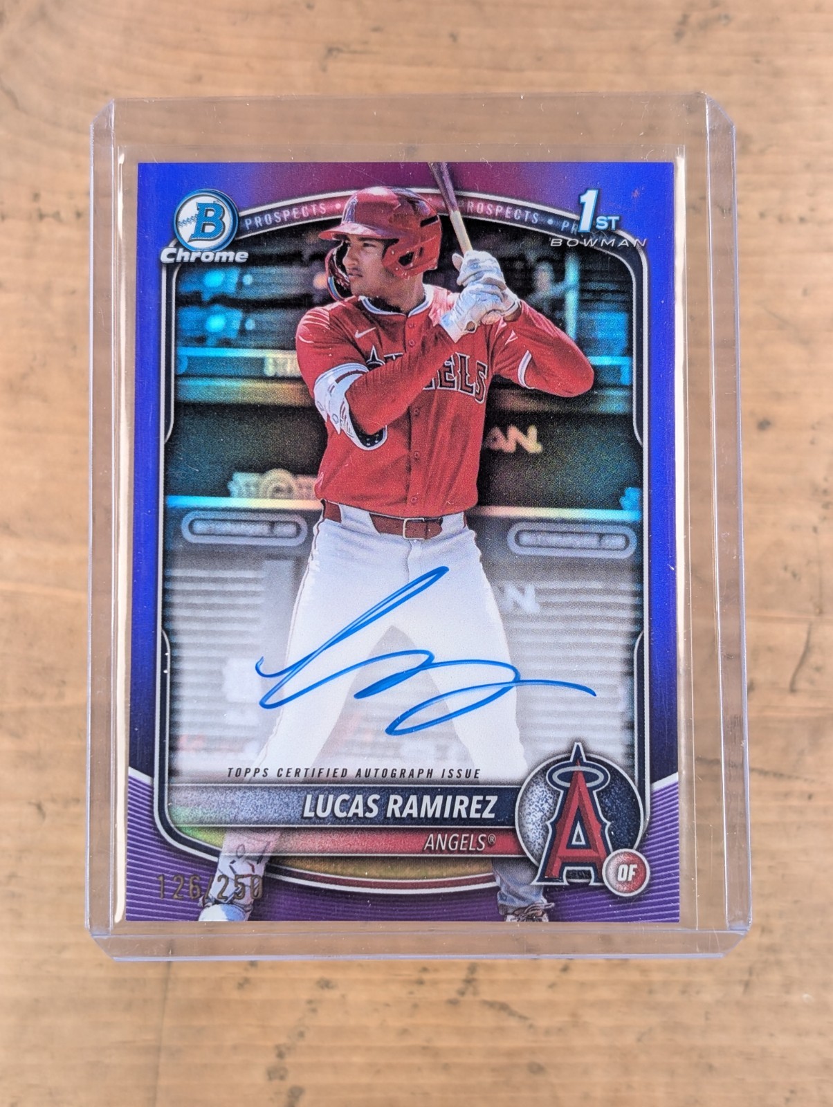 2025 Bowman - Lucas Ramirez Chrome Purple Refractor Auto /250 - 1st WBC Brazil