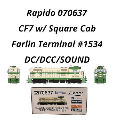 Terminal Farlin Rapido 70637 escala HO CF7 cabina cuadrada DC/DCC/SONIDO #1534 | Condition: New