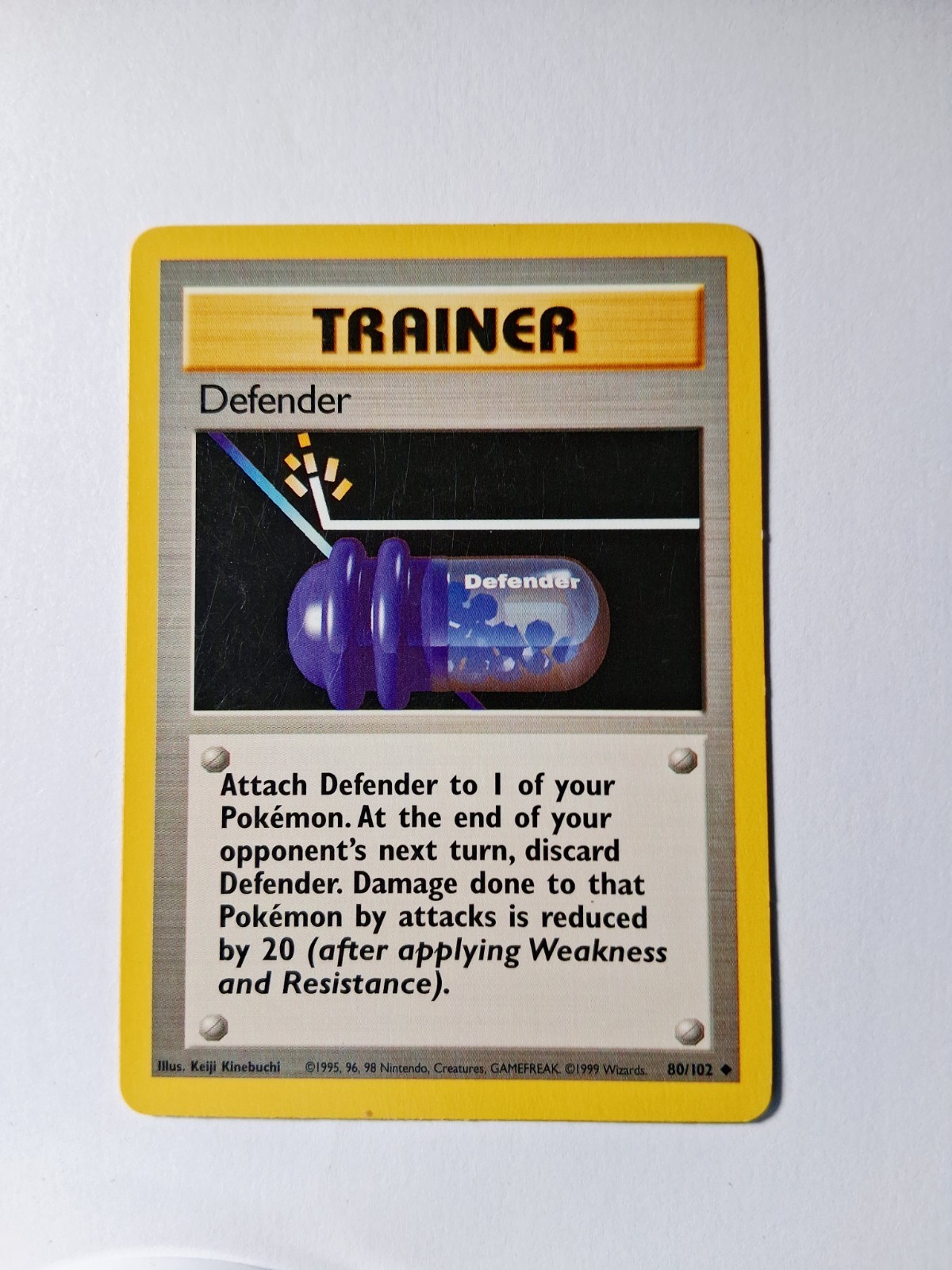 1999 Pokemon  Trainer Defender #80/102 1st Edition Near Mint