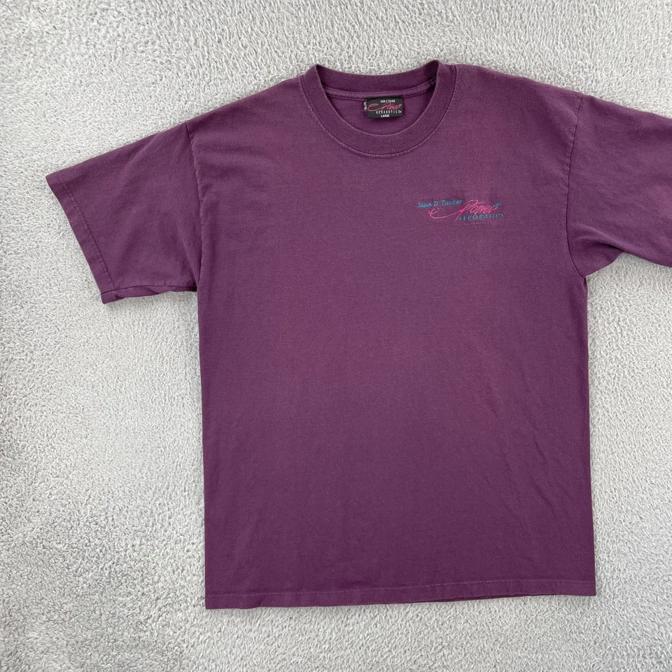 Camiseta De Colección Sean D Tucker Power Acrobatics Para Hombre Grande Granate Años 90 Loca En EE. UU. Foto 3 de 4