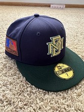 NWT Milwaukee Brewers New Era 59Fifty Fitted Hat 7 90s 125th Anniversary 50
