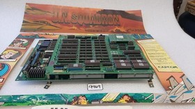 CAPCOM UN SQUADRON Arcade Game Board Set, Marquee, Bezel & Manual #9969