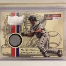 2001 Fleer Platinum Baseball Magglio Ordonez National Patch Time Game Used Sox