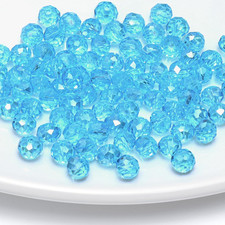 267 Pieces 6Mm Crystal Glass Beads round Multiple Faceted Loose Spacer Faceted R