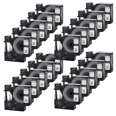 20PK 9mmBlack on White IND Polyester Label Tape 18482 For Dymo Rhino 4200 0.35''