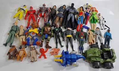 Vintage/Modern Action Figure Lot DC TMNT Star Wars Ghostbusters Power Rangers G2