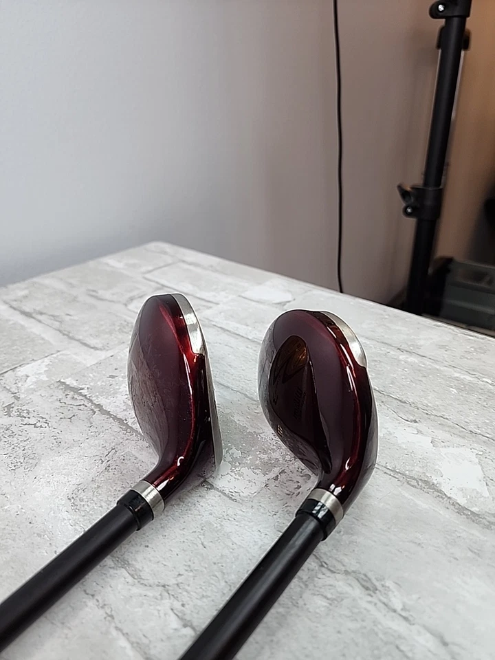 Wilson Deep Red Fat Shaft Drivers Strong 3 & 5 18° Woods HyperCarbon Graphite - Image 2 of 4