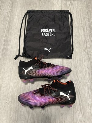 Puma future 8 ultimate Sz 11.5 men s U.S, black and purple colorway With Box