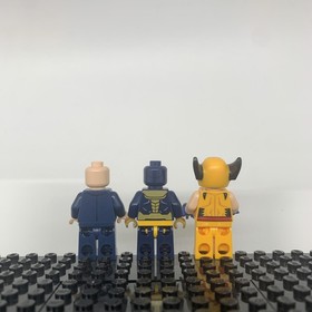 LEGO CYCLOPS Wolverine Professor X Minifigure MARVEL X-men Lot (100% LEGO Parts)