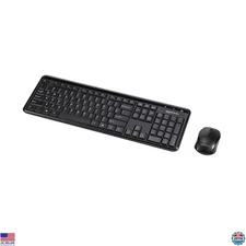 Basics Compact 2.4GHz Wireless Keyboard & Mouse Set - Silent, US Layout, USB