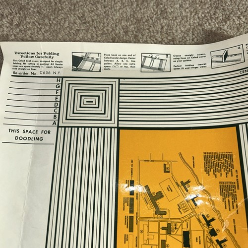 Vintage 1950s PLASTICOAT BOOK COVER Oswego State - State University of New York - Picture 9 of 11