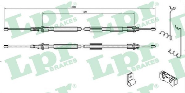 Bremsseil Seilzug Feststellbremse LPR C0283B FüR Ford Transit Connect Tourneo-image