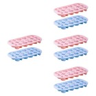 8 Pcs Ice Cube Trays with Lid Cartoon Ice Cube Trays PP Silicone 18-grids