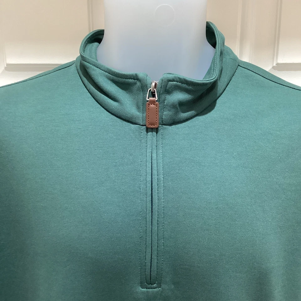Jachs New York Men’s Mock Neck 1/4 Zip Sweater/Top - Green - Large - NWT - Image 2 of 4