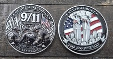 911 25th Anniversary Never Forget Heroes Challenge Coin 9/11 World Trade Centers