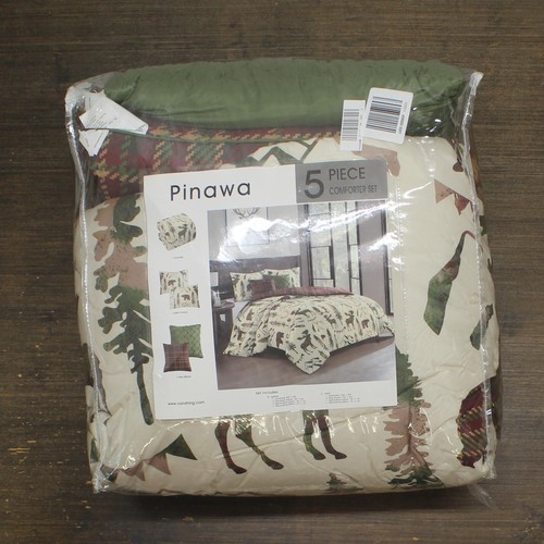 Nanshing Reversible 5-Piece Comforter Set Beige / Red Queen - Picture 6 of 8