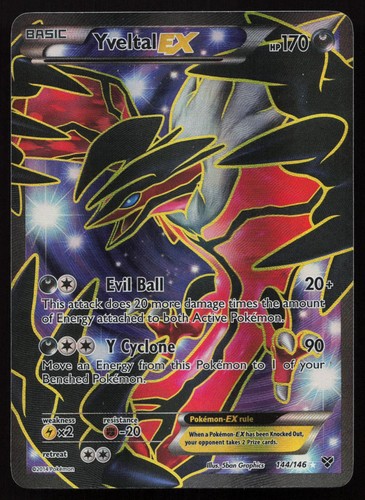 Yveltal EX 144/146 Full Art Ultra Rare XY Base Set Pokemon English LP