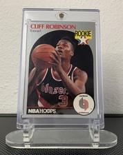 1989-1990 NBA Hoops Cliff Robinson rookie card #250 NM. rookie card picture