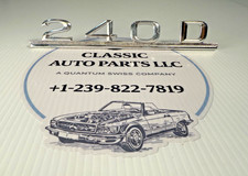 Mercedes Benz 1238170515 Vintage 240 D Emblem Badge with Mounting Pins Clean