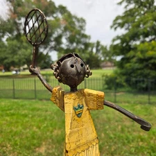 RARE Vintage Manuel Felguerez Tennis Player Signature Sculpture Curled Hair READ