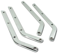 Corvette C2 Seat Side Chrome 4pc Set Wo Hardware 1963-1966