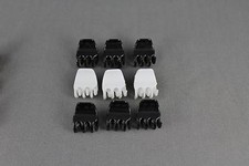 Set Pack of 9 Black White small tiny hair clips alligator claw clamp clip NEW