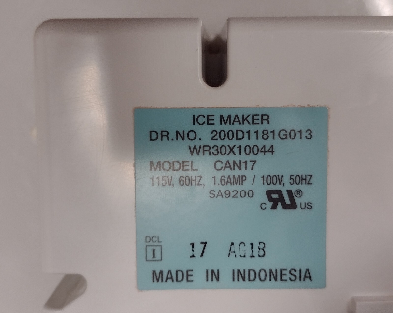 WR30X10044 CAN17 SA9200 200D1181G013 GE refrigerator OEM Ice maker eBay