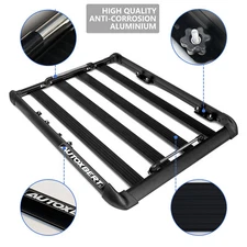 50 x 37.8 x 3.54" Aluminum Roof Rack Top Cargo Carrier Luggage Basket Universal