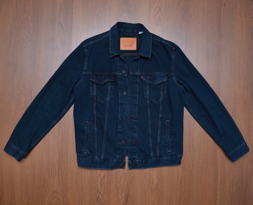Dark Blue Indigo Trucker Denim Jacket 