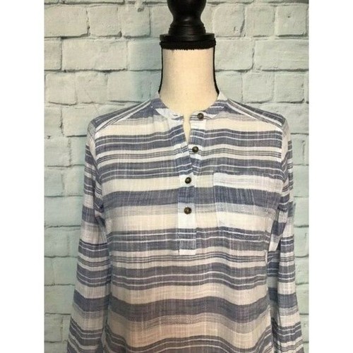 Hollister Women's Blue/White Blouse Long Sleeves Boho Size XS - Picture 2 of 8