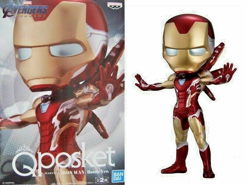 BANPRESTO - Qposket フィギュア アイアンマン BANPRESTO MARVEL Q posket IRON MAN Battle ver. 素顔 単品
