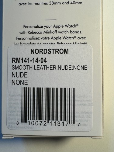 Rebecca Minkoff Apple Watch Band Leather Strap, Nude Color 38-40mm - New NIB - Bild 6 von 9