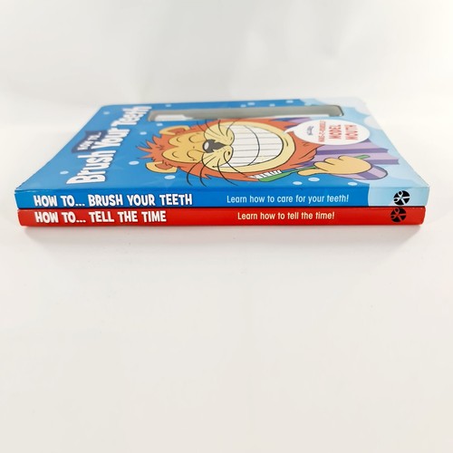 How to... Brush Your Teeth & Tell the Time Children's Board Book Lot - Picture 3 of 17