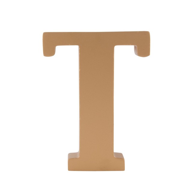 New Sass Belle Gold Wooden Letter T Free Standing Spell 3d