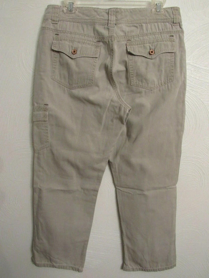 Calça jeanstar Vintage Cargo Casual Tornozelo Feminina Tamanho 10 Verde Musgo - Imagem 3 de 4