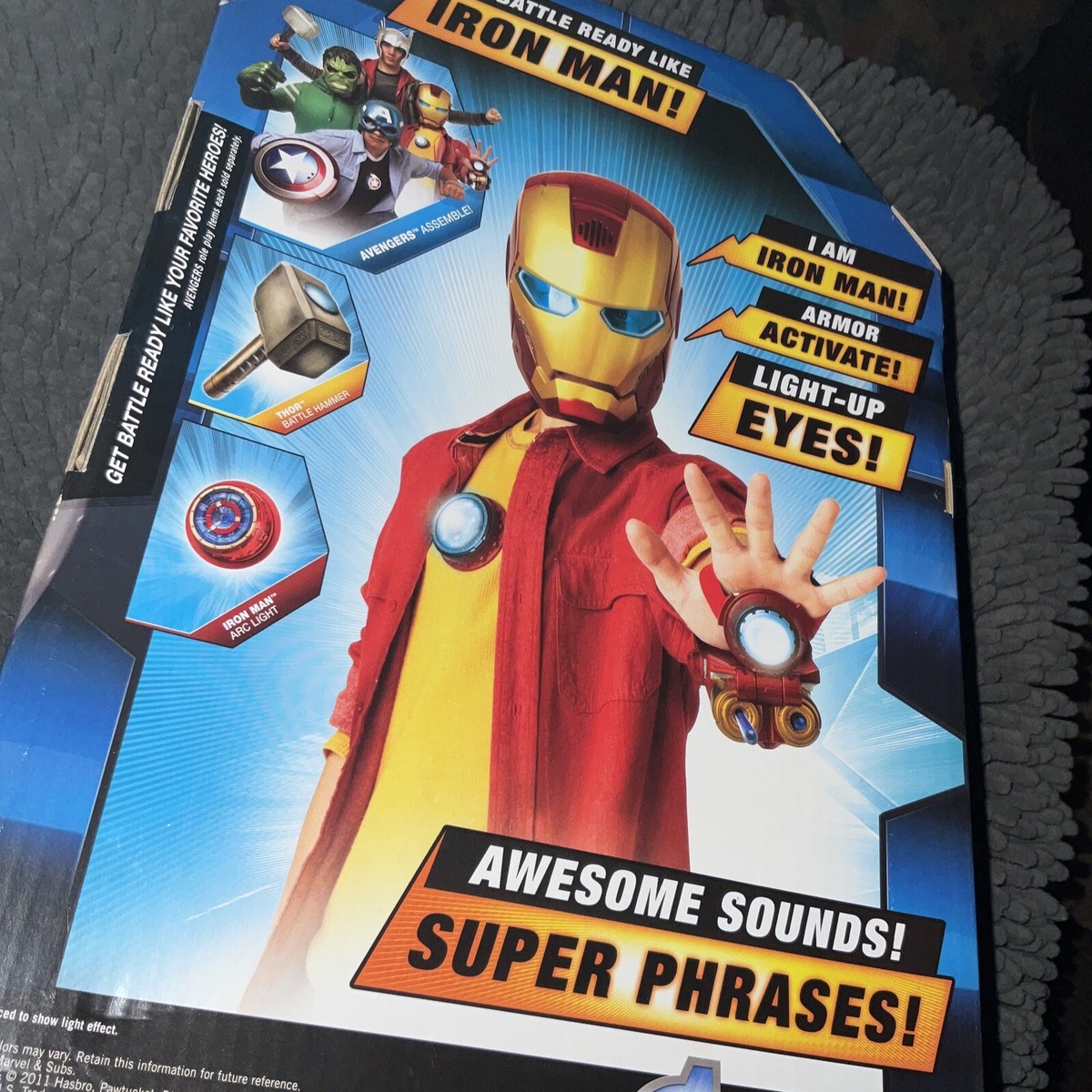 Marvel Avengers Iron Man Mission Mask Hasbro 2011 Batteries