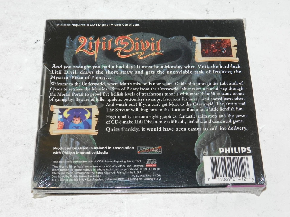 Litil Divil Philips CD-i / CDI Game Brand New Sealed NIB USA Little Devil - Image 2 of 2