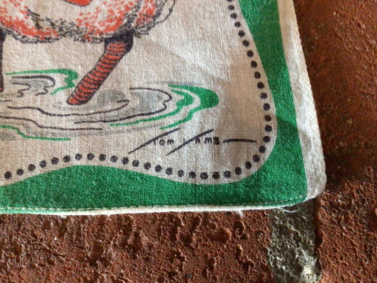 Vintage 1950's Lot Of 3 Child Hankies One RARE Tom Lamb Signed Other Marked C O image 4