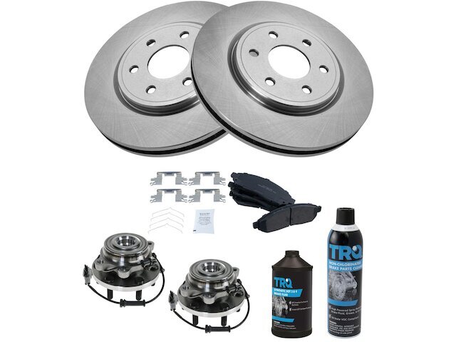 Front Brake Pad and Rotor and Wheel Hub Kit fits Xterra 2005-2015 4WD 92WDKB