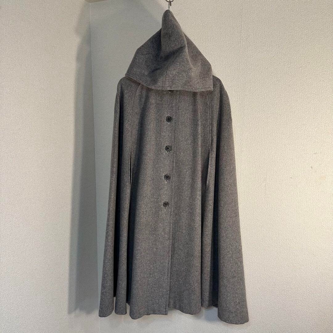 ジャケット・アウター Vintage 60's Wool Hooded Poncho Cape Vintage 1960s Wool Poncho Cape with Hood Size L Rare Used