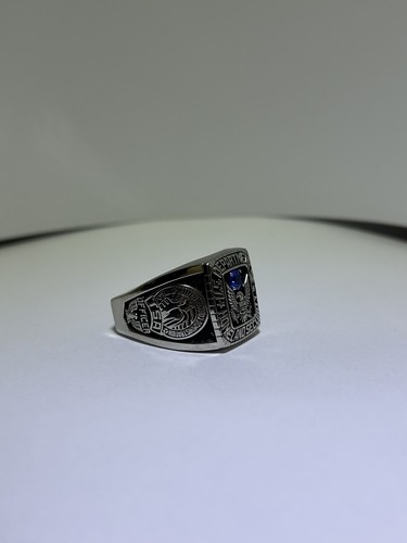 USA Department Of Homeland Security Ring (Stainless Steel, Blue CZ) Custom Made! - Picture 2 of 5